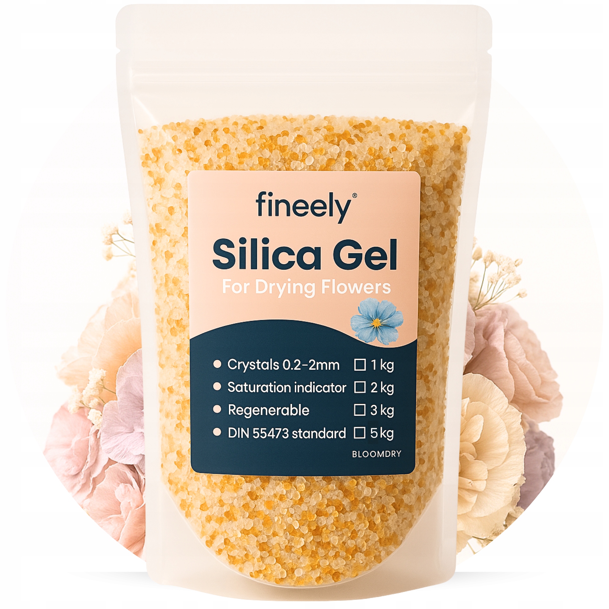 Silica Gel na sušení květin, pohlcovač vlhkosti, gel 5 kg