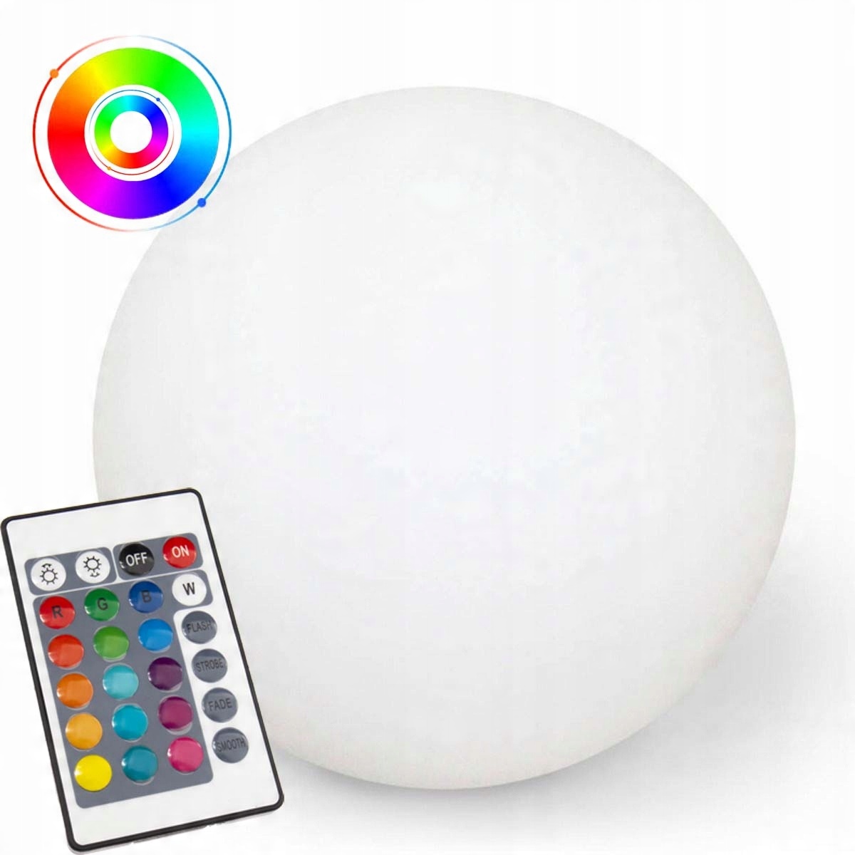 

Lampa Ogrodowa Solarna Led Rgb Kula 20cm Pilot