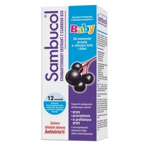 SAMBUCOL BABY 12 SASZETEK NA ODPORNOŚĆ, GRYPĘ