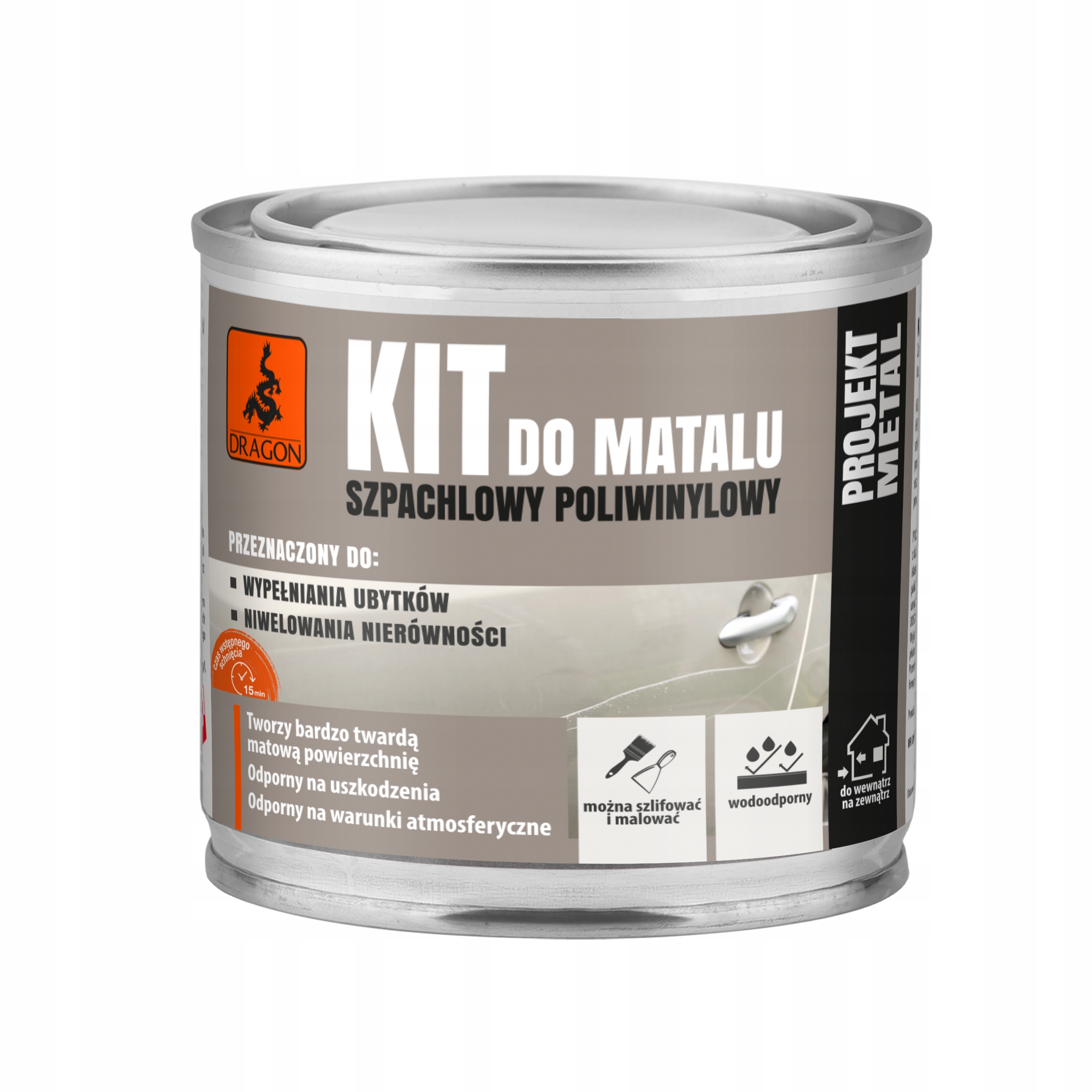 DRAGON KIT DO metalu SZPACHLOWY POLIWINYLOWY 250G