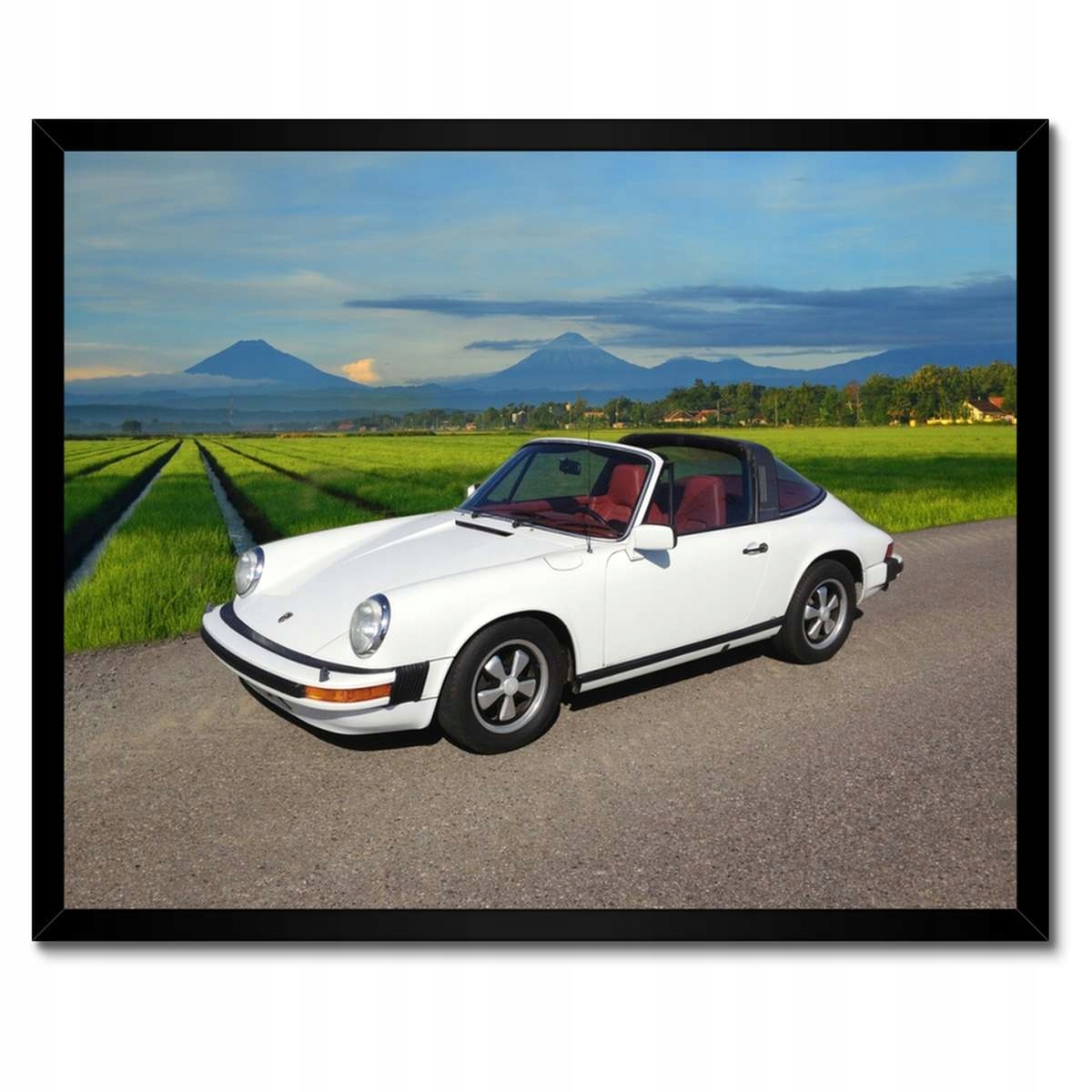 Plakáty v rámu 50x40 Bílé Porsche