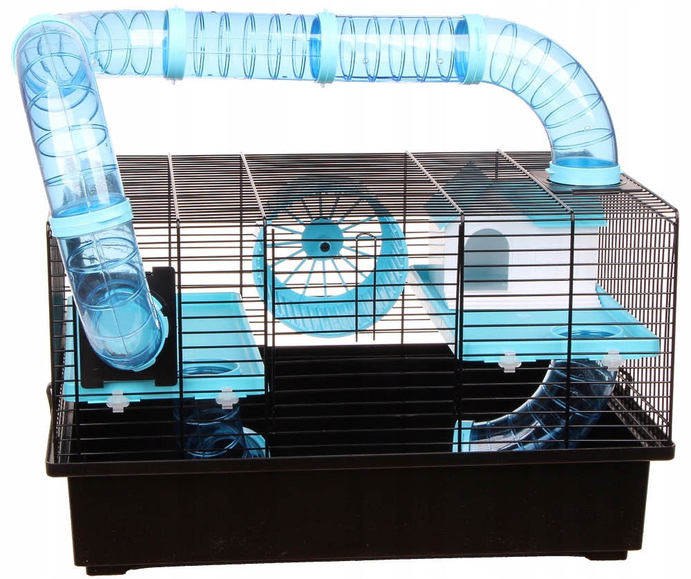 Klatka dla Chomika myszy Gryzoni z Domkiem kołowrotkiem Tunelami