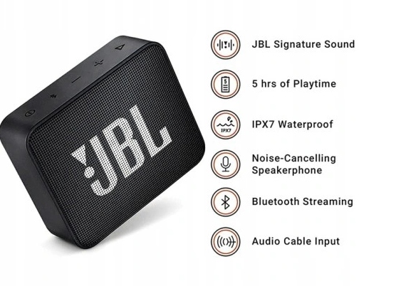 JBL GO ESSENTIAL BEZPRZEWODOWY GŁOŚNIK BLUETOOTH Cechy dodatkowe Bluetooth