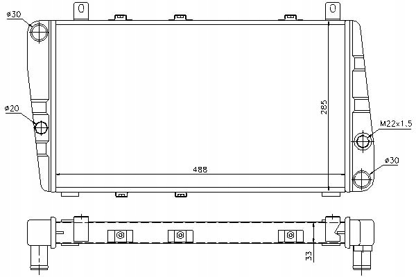 Nissens Chladič Vody Škoda Favorit 1.3 135 L (781