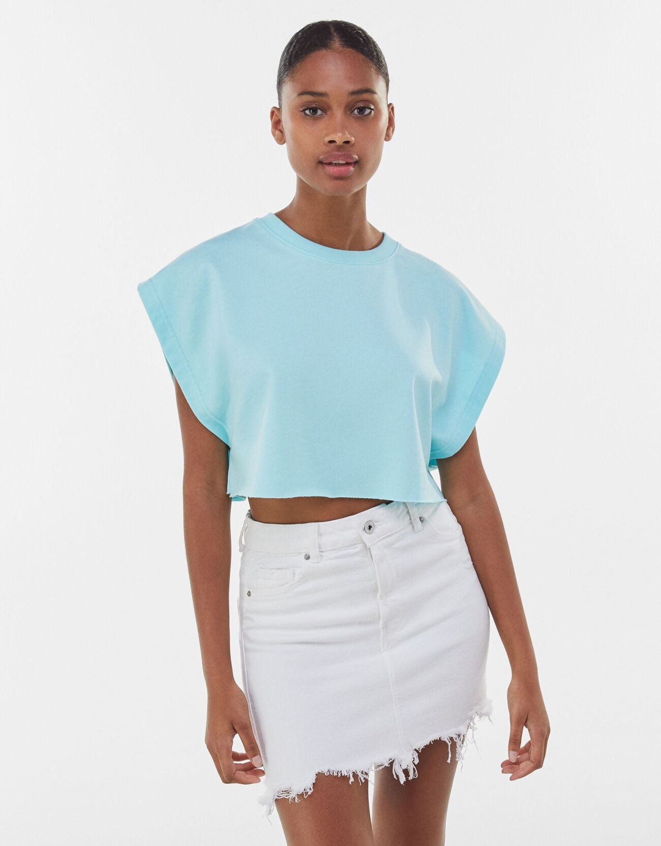 

Bershka_jeans Spódniczka Poszczępiona 0779333 R.34