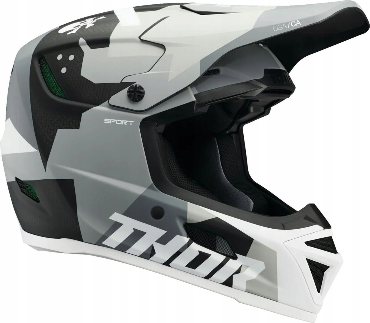 Prilba Thor Reflex Sport Carbon Brave Mips sivá/biela matná M