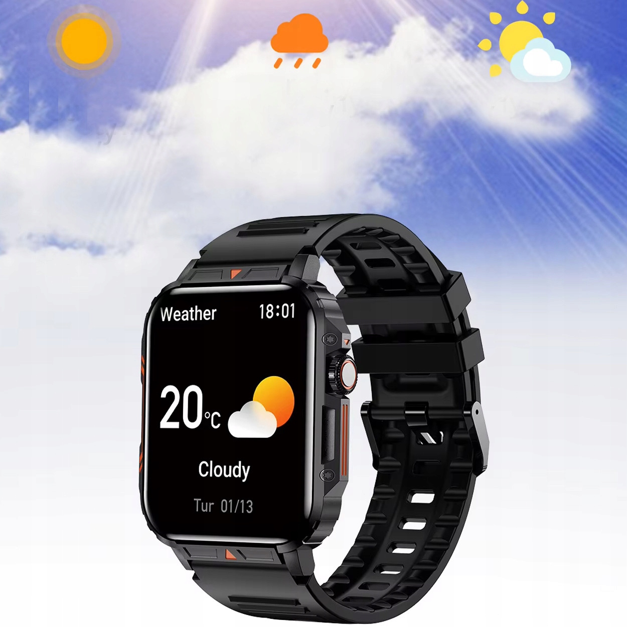 Smartwatch męski menu PL 340 mAh Bluetooth Call!! SMART WATCH PRO + FOLIA Ekran dotykowy tak
