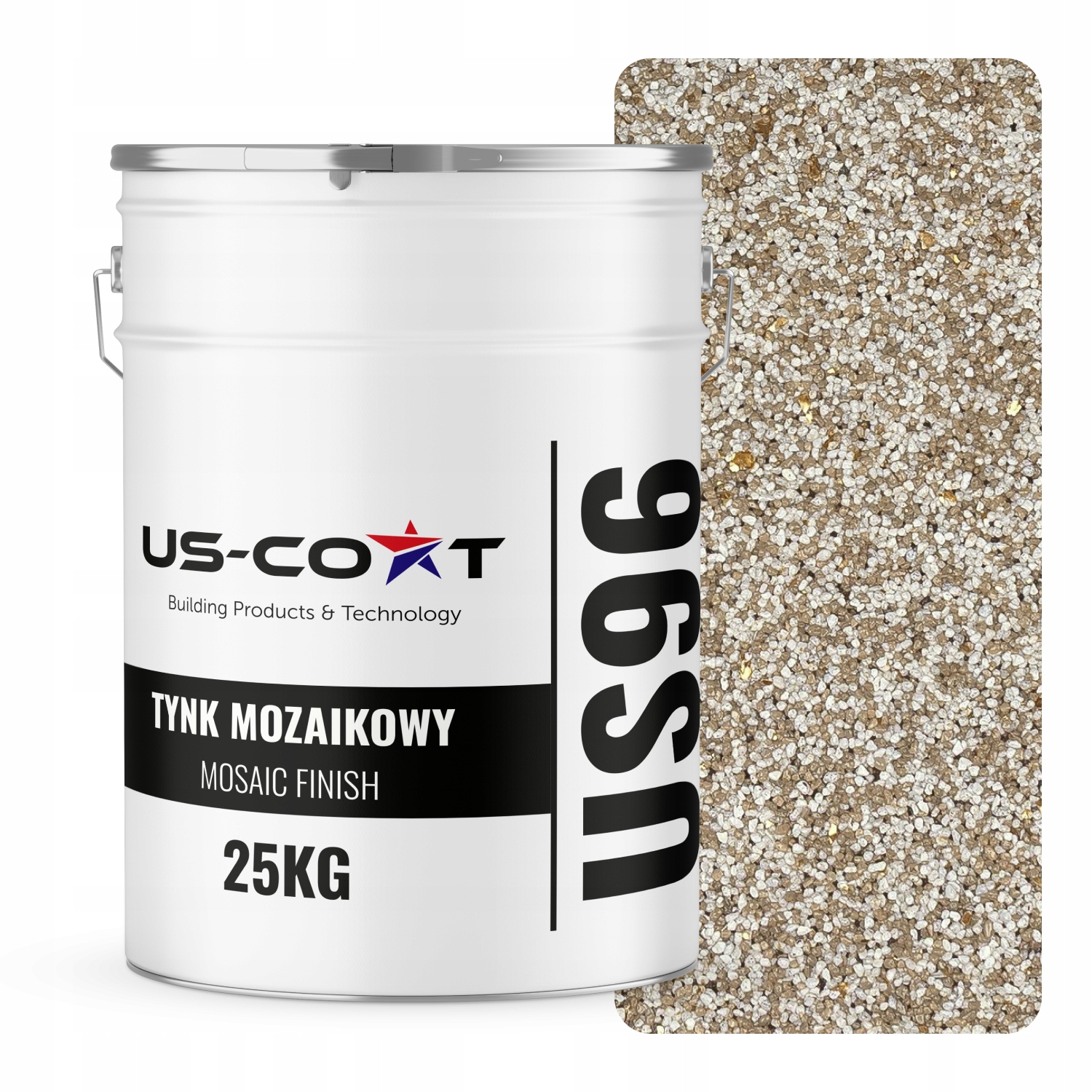 Mozaiková Omietka Mozaika 25 Kg Béžová So Zlatou Sľudou M64 Živicová Fasáda