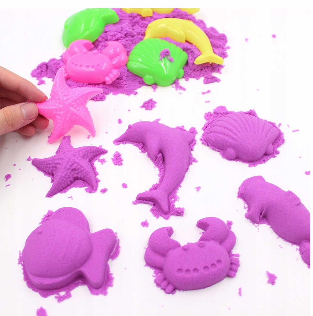 PIASEK KINETYCZNY 1KG MAGICZNA PIASKOLINA KOLORY Materiał Piasek kinetyczny