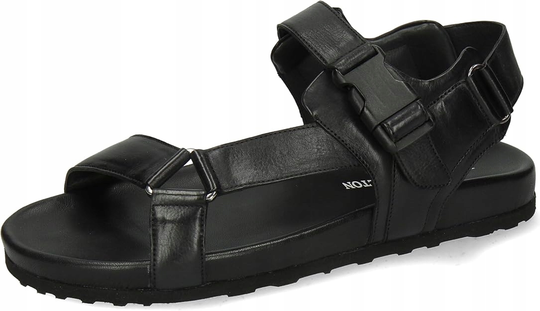 Melvin Hamilton Černé Kožené Pánské Sandály S Pásky 47 T6A