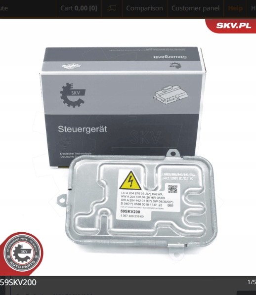 MODUŁ / PRZETWORNICA XENON MERCEDES C-KLASA Producent części ESEN SKV