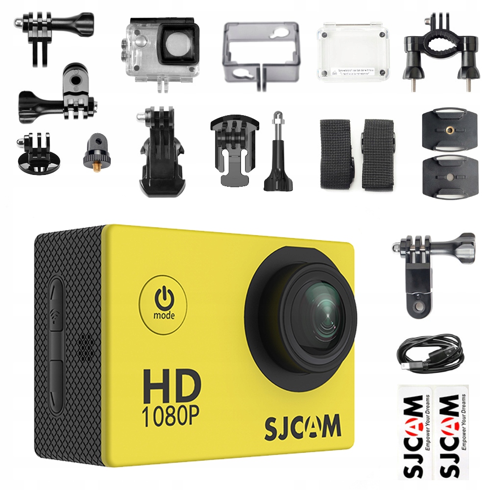 Športová kamera Sjcam SJ4000 Fullhd 1080p Menu Pl Org žltá 30FPS
