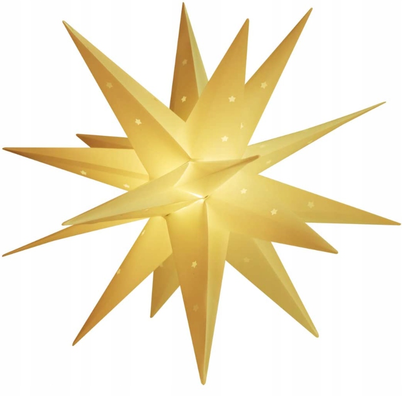 SALCAR GWIAZDA GWIAZDKA 3D LED Z ŻARÓWKĄ BIAŁA ŚWIĘTA 60 CM