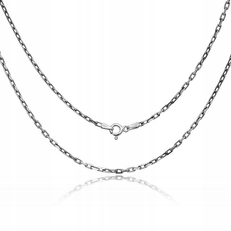 Stříbrný Řetízek Oxidovaný Ankr 50 CM Stříbro 2,4 MM ryzost 925