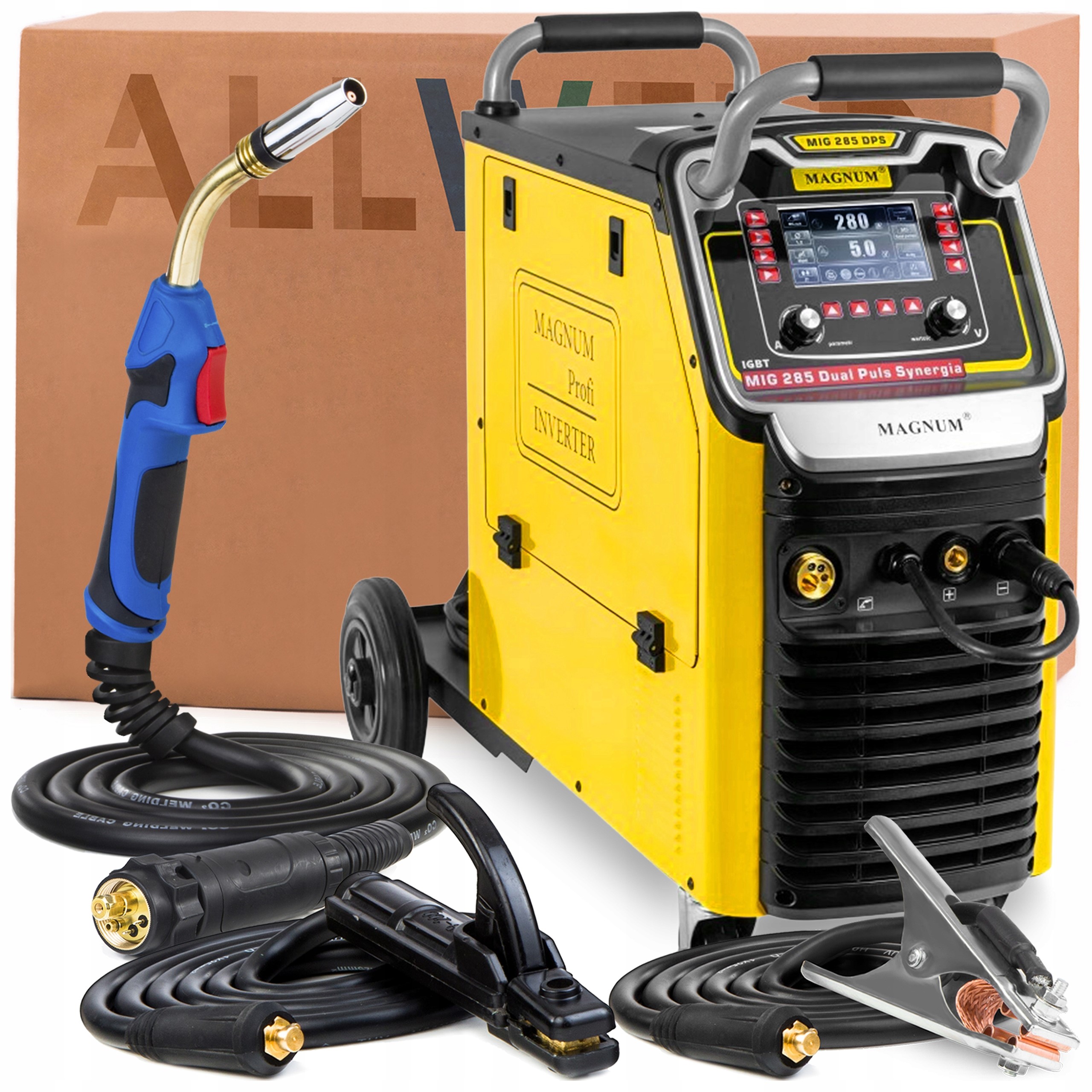 Svářečka Magnum Mig 285 Dual Puls Synergie 400V 280A Bodové Svařování
