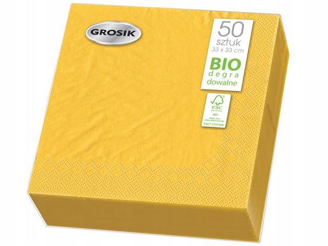 

Grosik serwetki stołowe 50szt. żółte