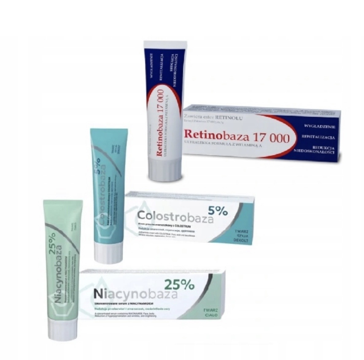 Farmapol Zestaw Colostrobaza 5% Niacynobaza 25% Retinobaza 17000