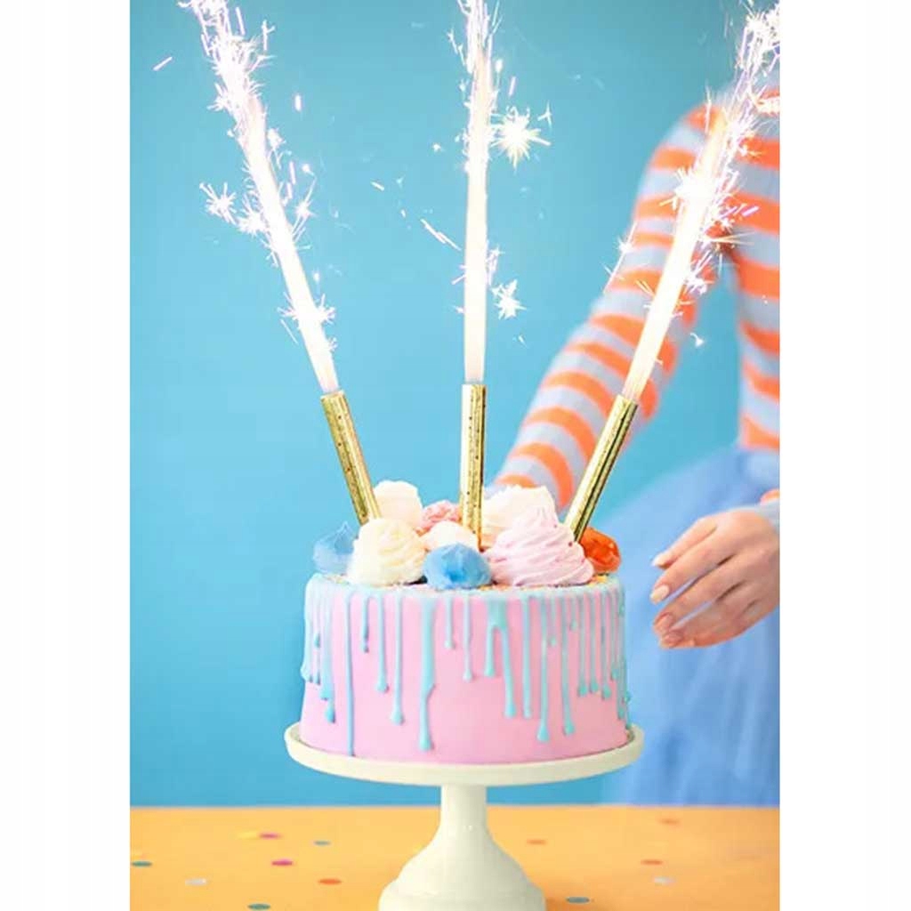 Fontanna na Tort Urodzinowa Urodziny Raca Tortowa 12cm 4szt Marka Party Deco