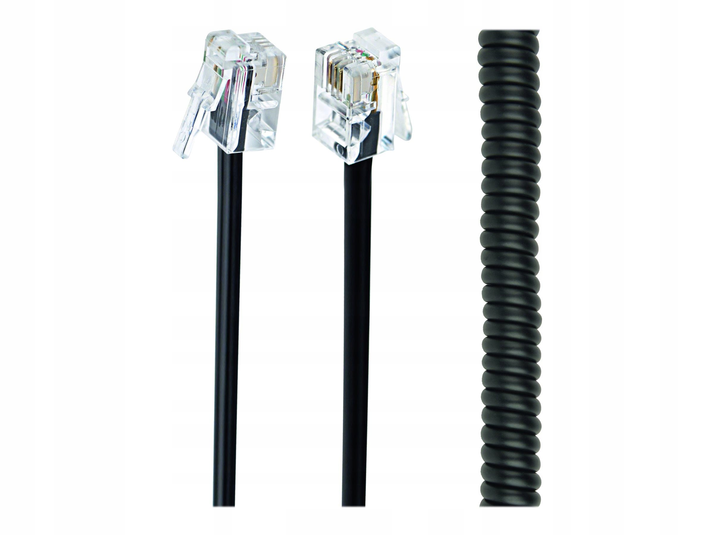 GEMBIRD TC4P4CS-2M Gembird Kabel telefoniczny słuchawkowy spiralny RJ11