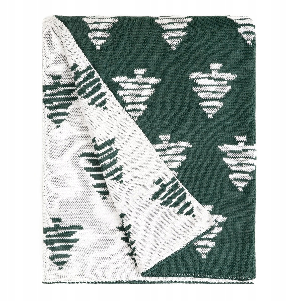 Deka Arnin zelená s vánočními stromky 150 x 200 cm Homla