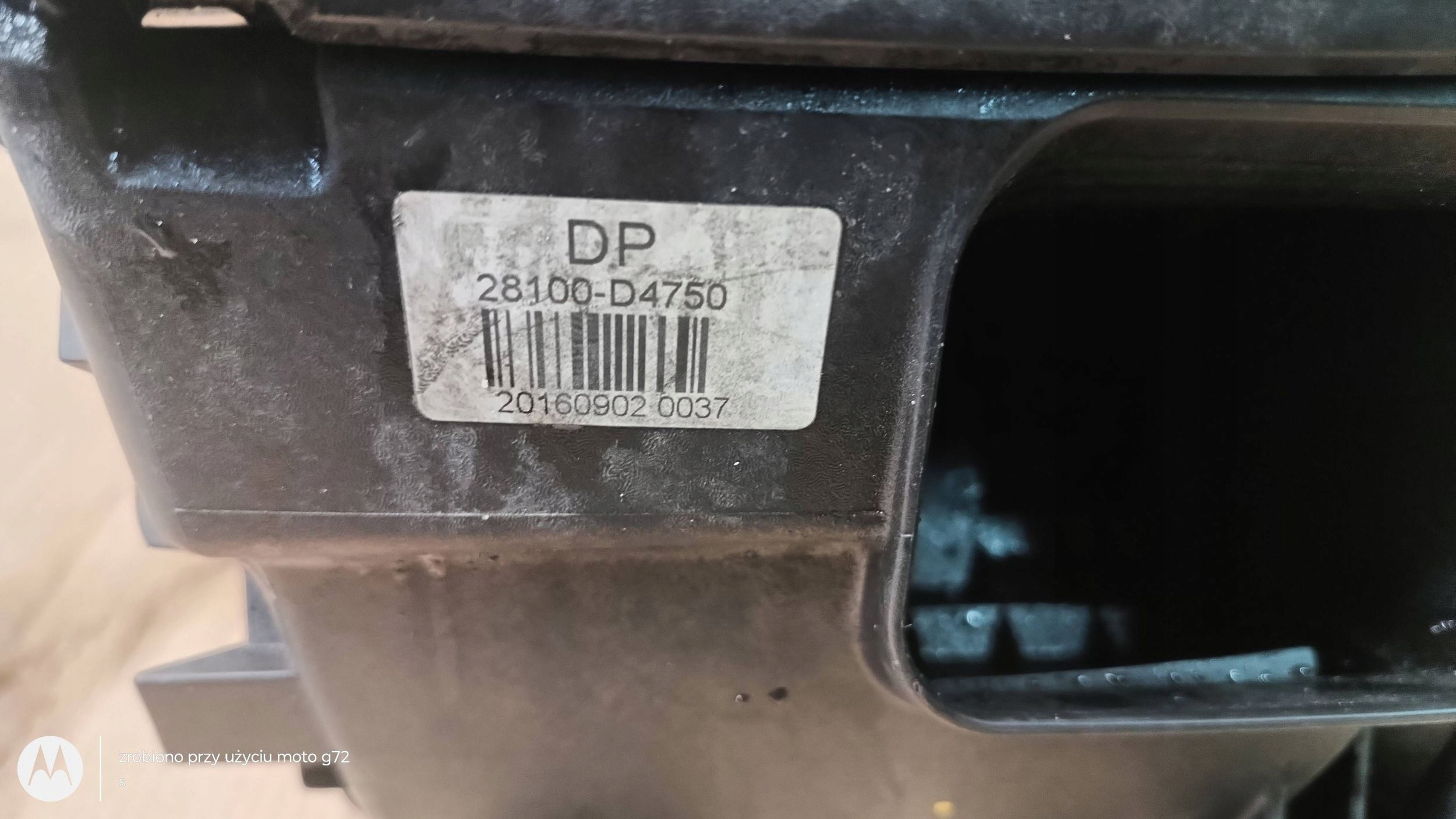 Gehäuse filter luft KIA OPTIMA 28100-D4750 2019R