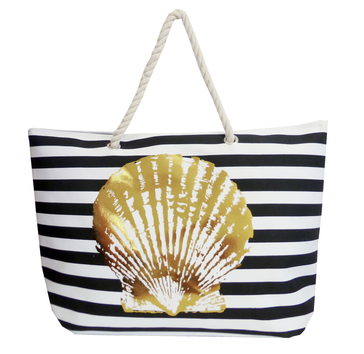 TORBA PLAŻOWA DUŻA ZAPINANA MIEJSKA W PASKI SHOPPER NA ZAKUPY PLAŻĘ PIKNIK Marka inna