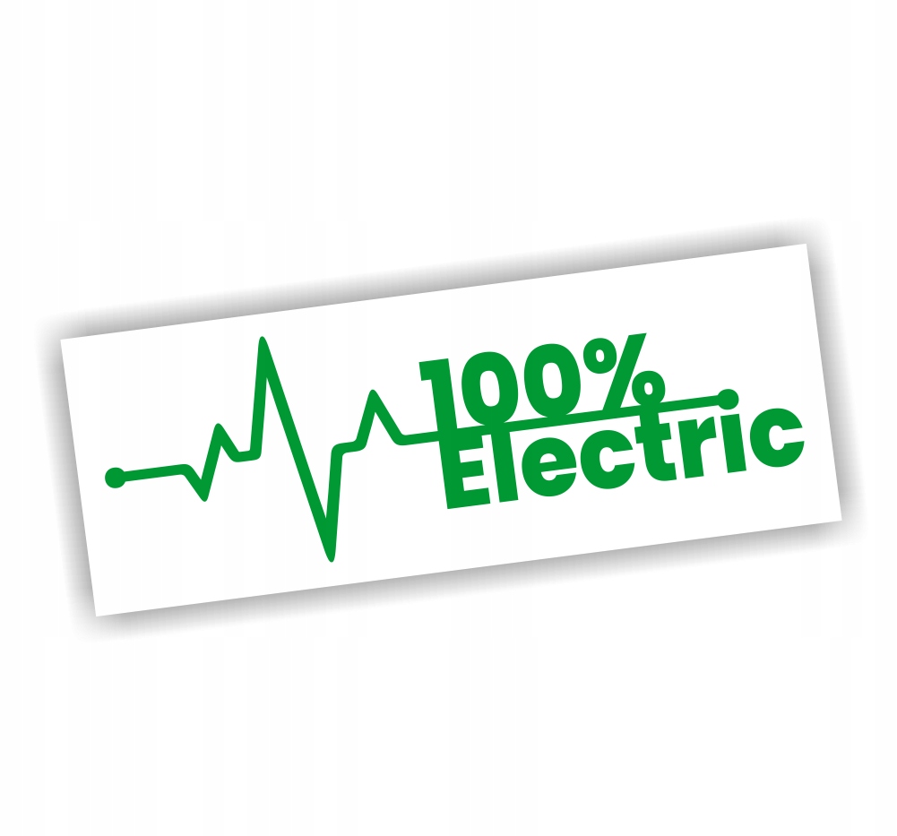 Naklejka Linia Życia 100% Electric samochód elektryczny elektryk naklejki!
