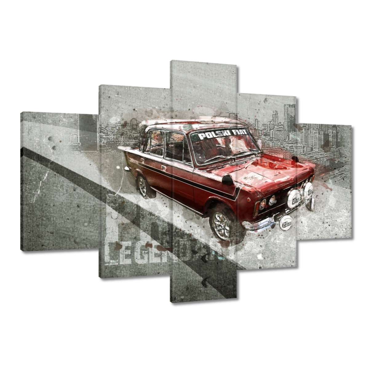 Obrazy 150x105 Červený Velký Fiat 125p