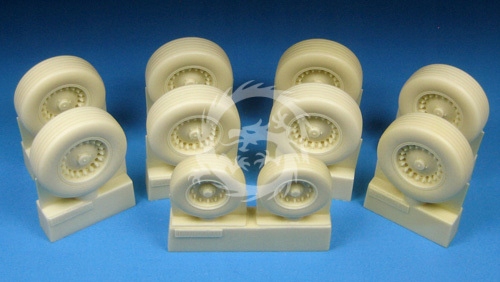 Sada B-1B Main and Nose Wheel Set BarracudaCast BR48238 měřítko 1/48