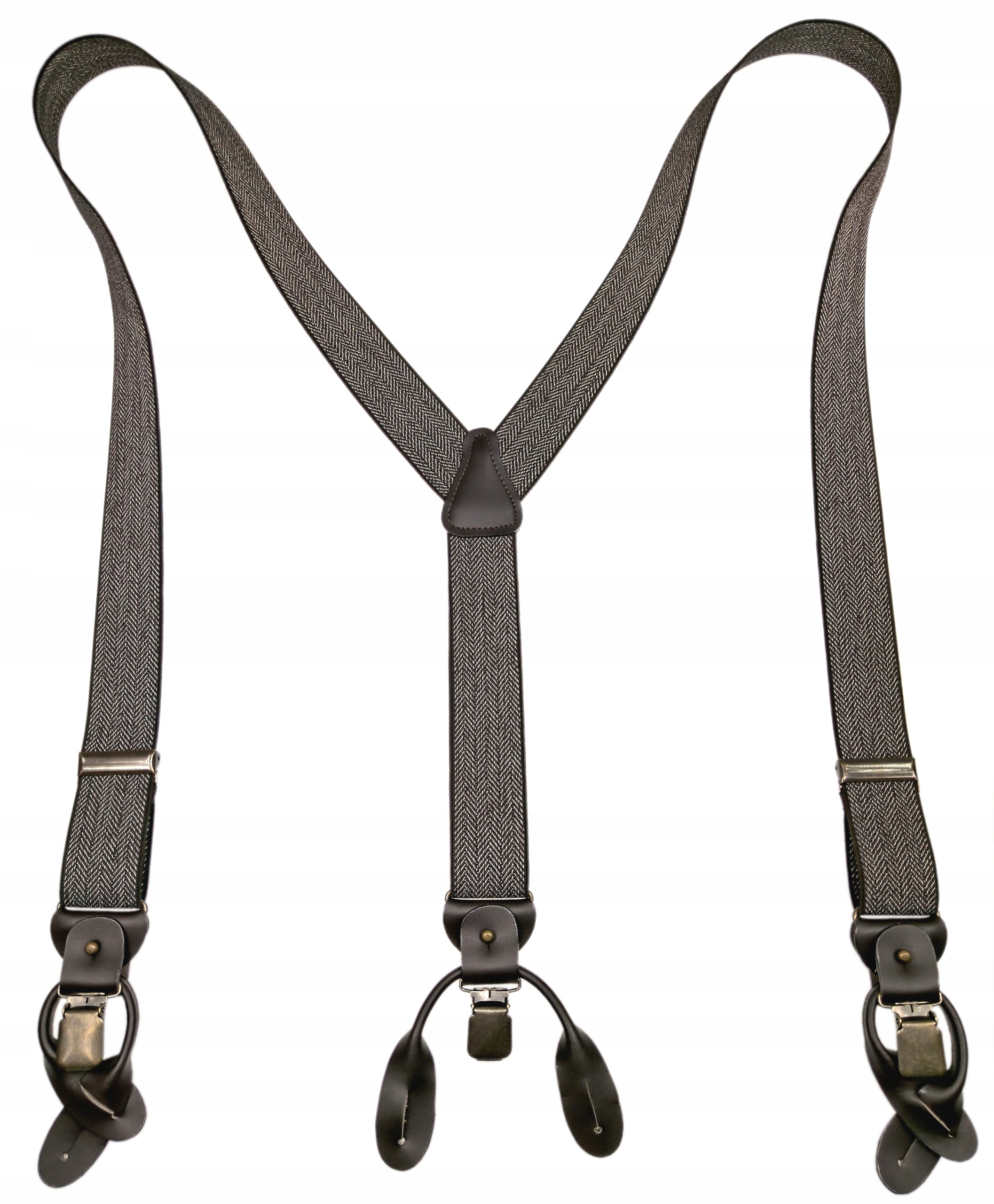 Szelki na guziki 2w1 GUMA JODEŁKA BRĄZY do spodni Materiał dominujący guma