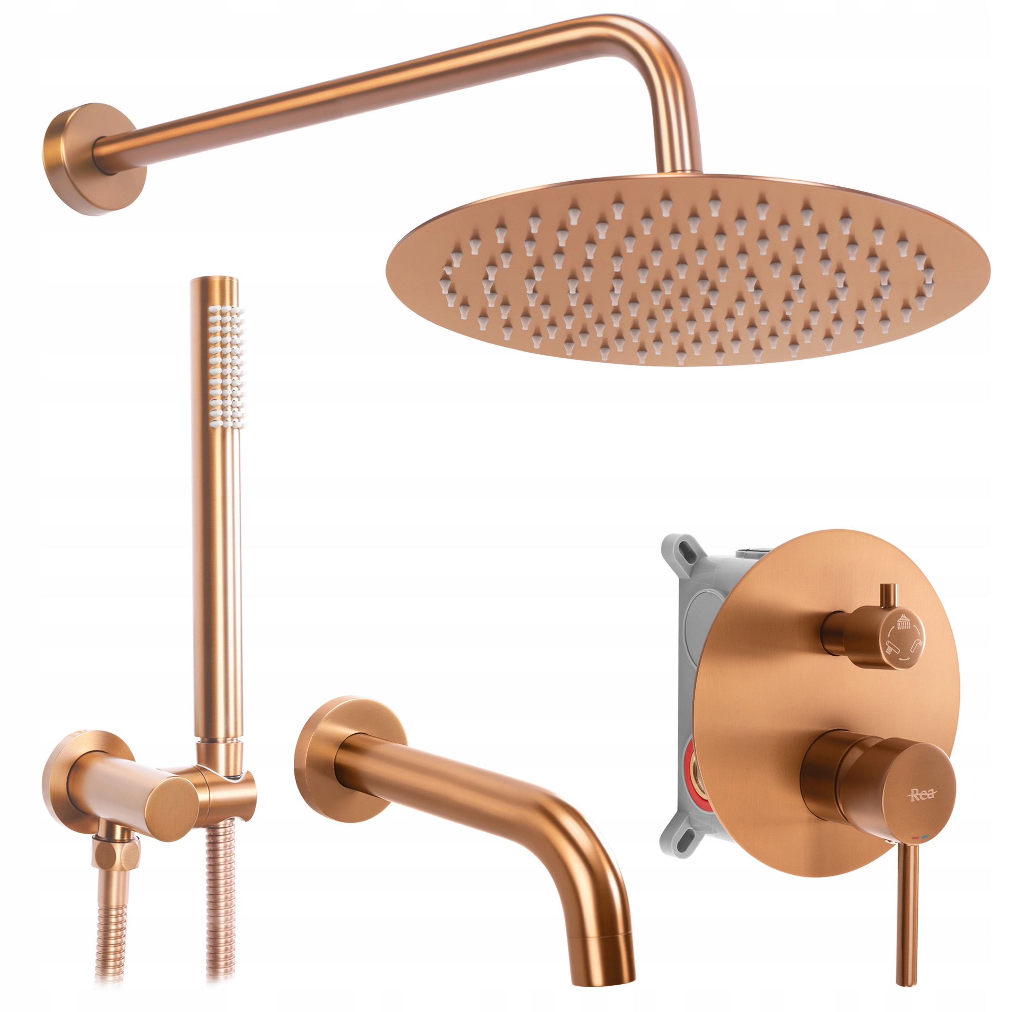 Sprchová A Vaňová Súprava S Výtokom Lungo Meď Š