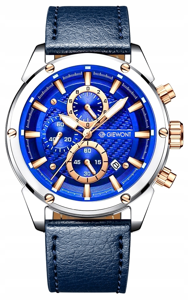 Pánské hodinky Giewont Chronograph Sapphire Stříbrno-modré GW8810-A2