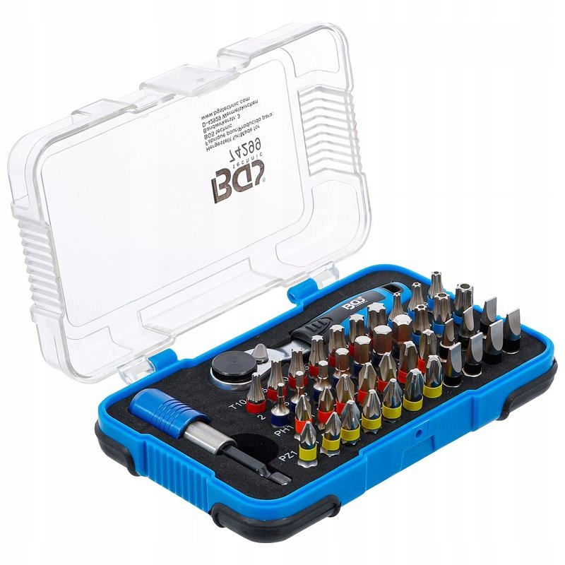 Sada barevných bitů s ráčnou s pohonem 6,3 mm (1/4") 43 ks Bgs 74299
