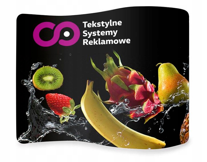 ŚCIANKA TEKSTYLNA DWUSTRONNA S-type 300cm -->realizacja 4 DNI<--