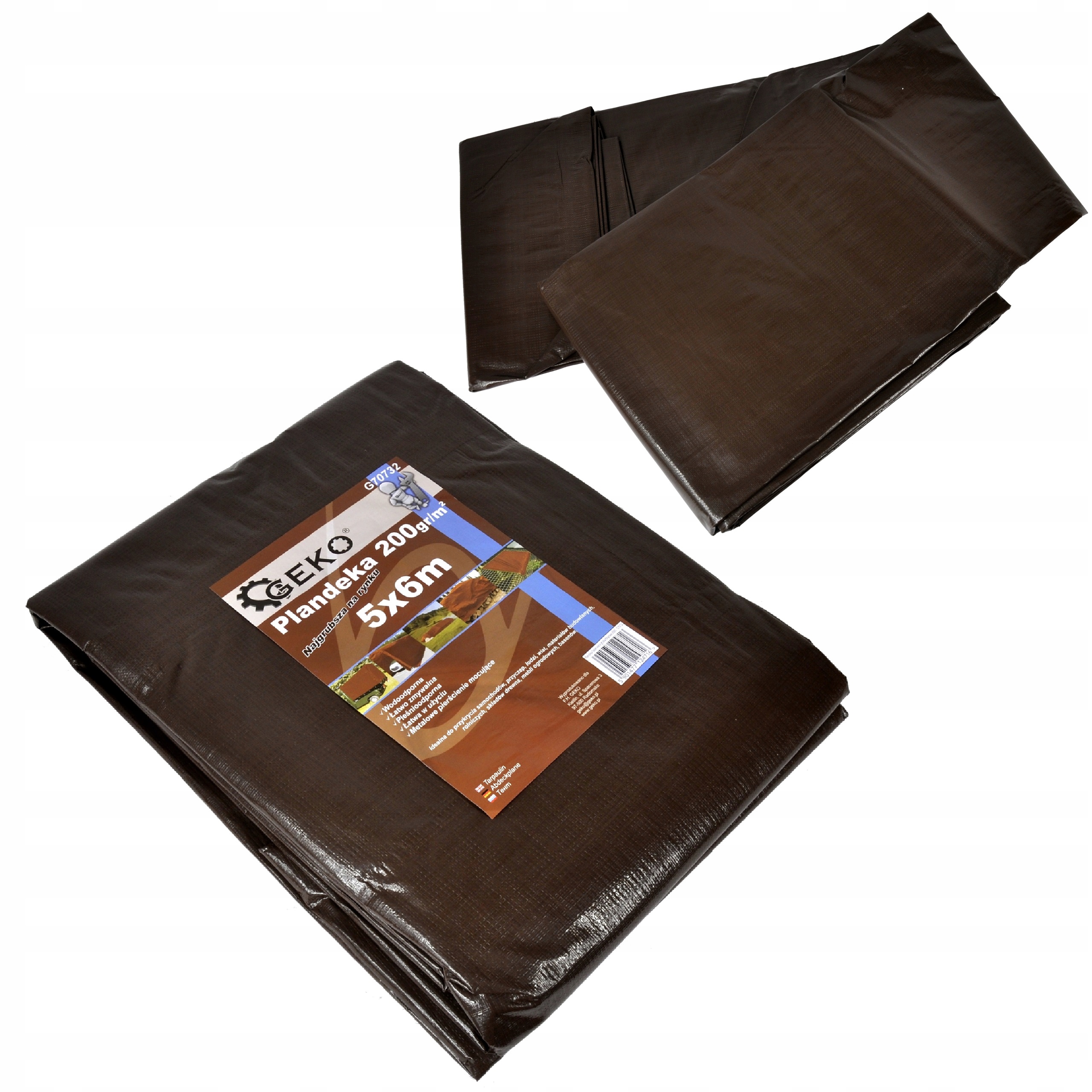 

Plandeka 3x4m Brązowa Gruba Jakość 200g