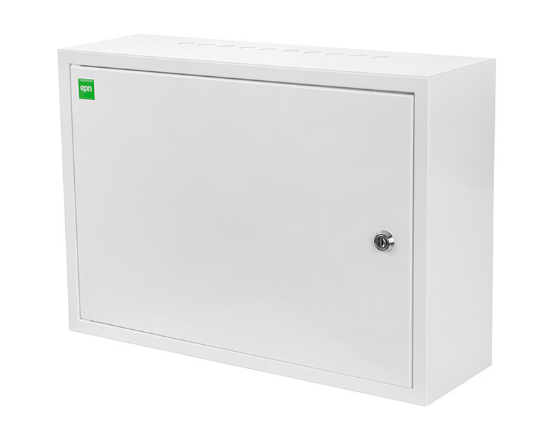 Rozdzielnica natynkowa metalowa z zamkiem Kraft 2x24 Pe+n IP30