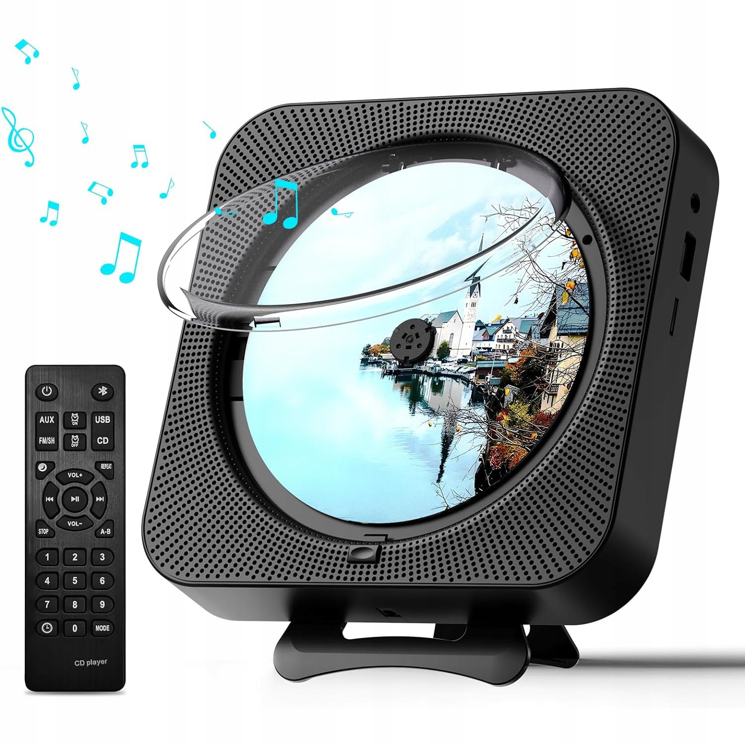 ODTWARZACZ PRZENOŚNY CD GŁOŚNIK BLUETOOTH RADIO FM AUX MP3 USB TF