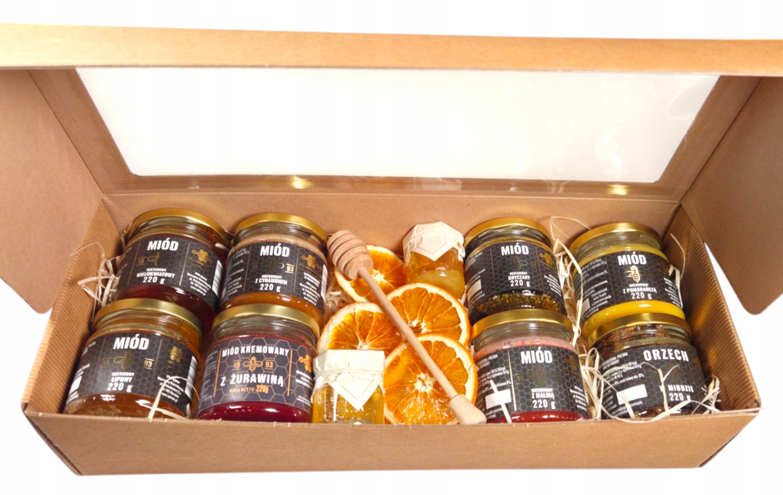 Levně Dárková Sada Medový box Dárek K Narozeninám Med Nabírač medu Kraft