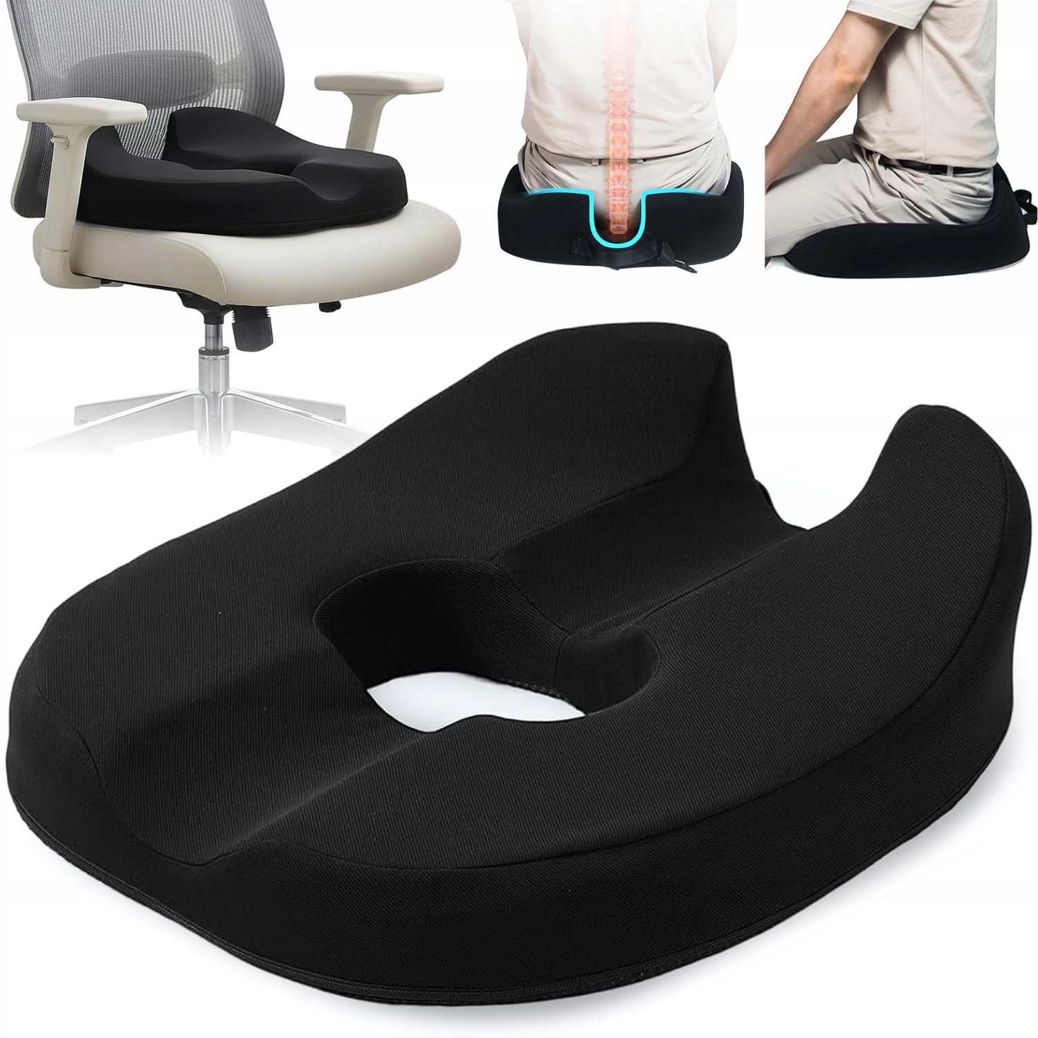 Poduszka Do Siedzenia Z Otworem U Łagodząca Ból Kości Ogonowej