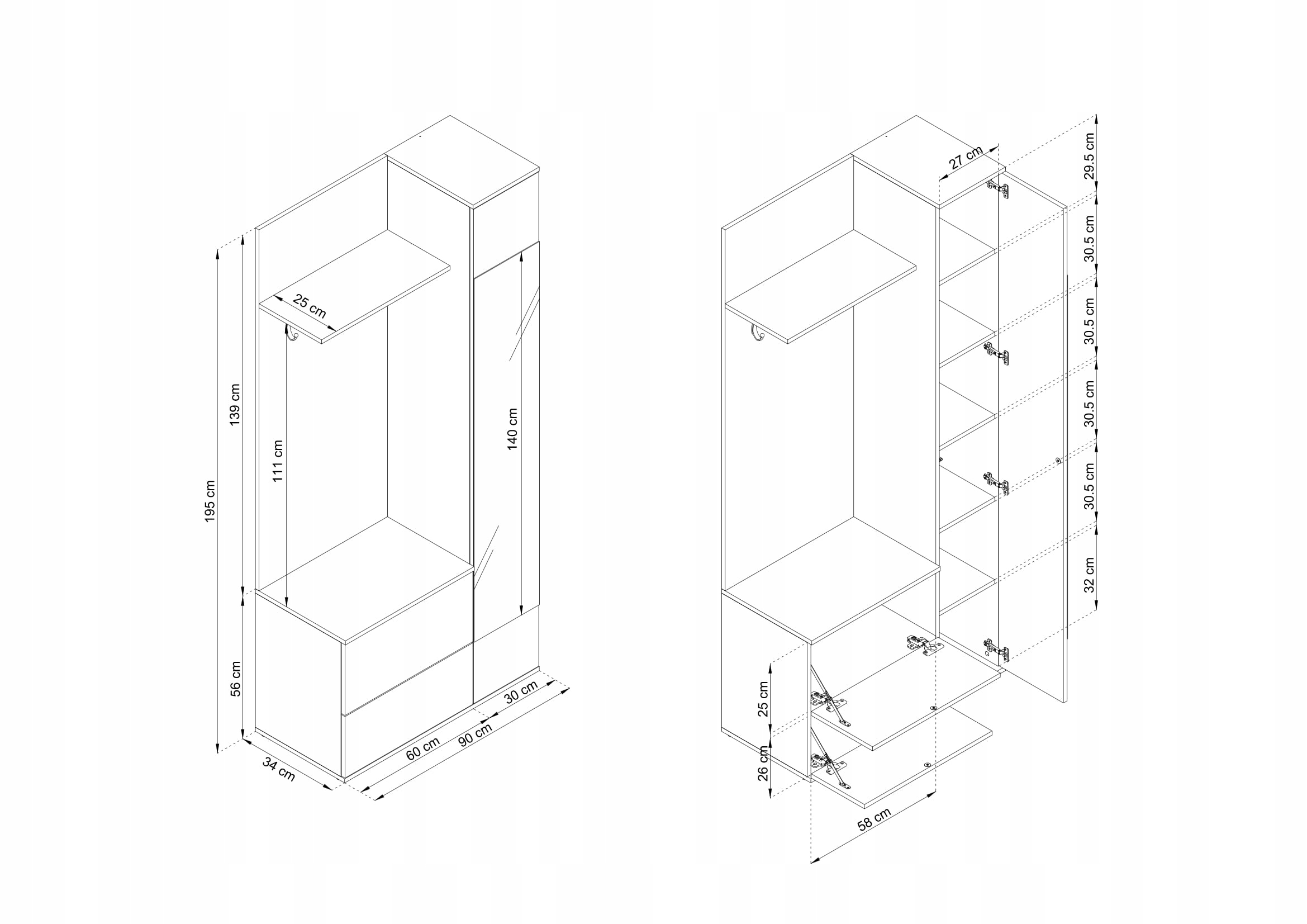 GARDEROBA WIESZAK GREEN BIAŁA Kod producenta 342