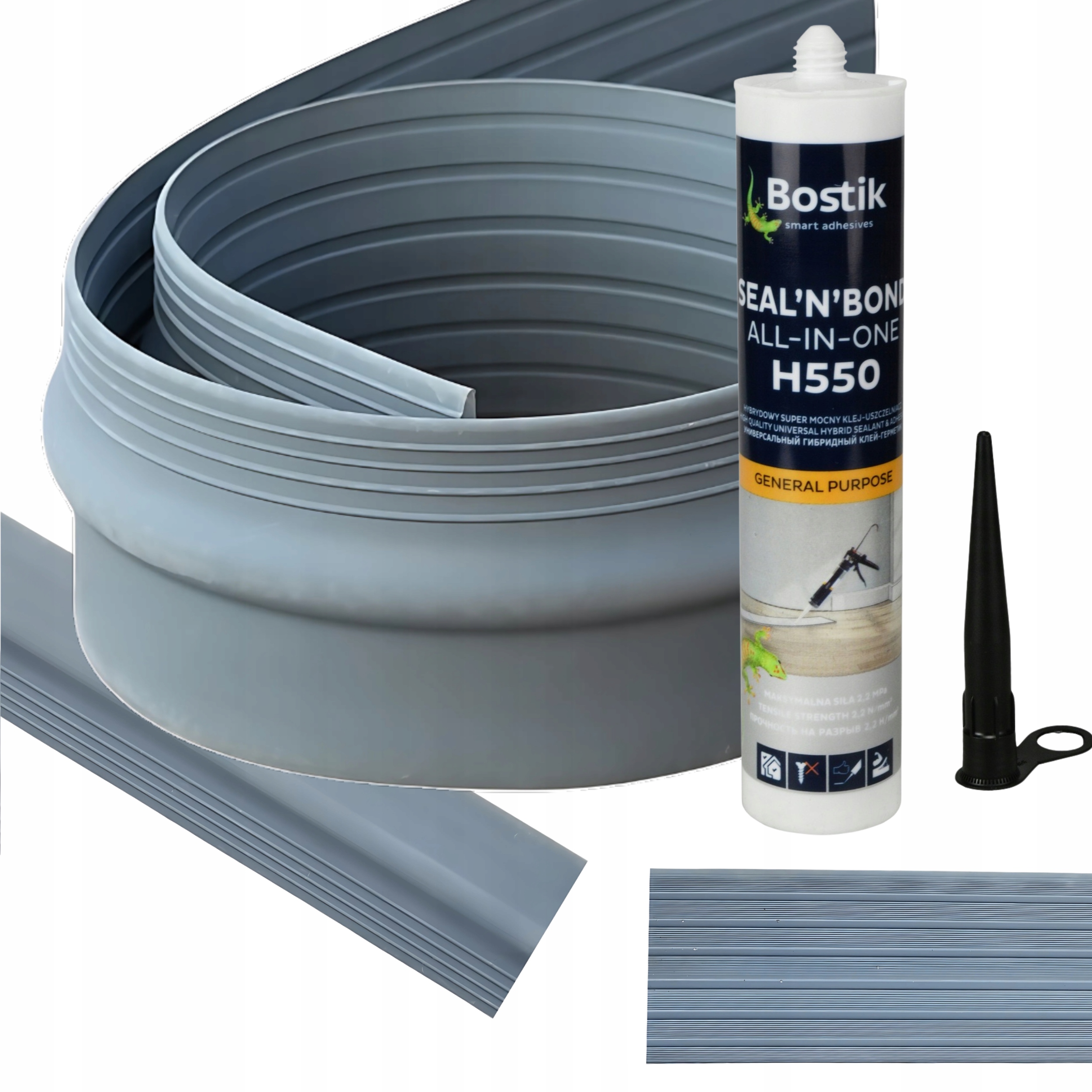 Sada Garážových Tesnení 5M Prahová Lepidlo Pre Prahové Brány Epdm 12/86MM 5m
