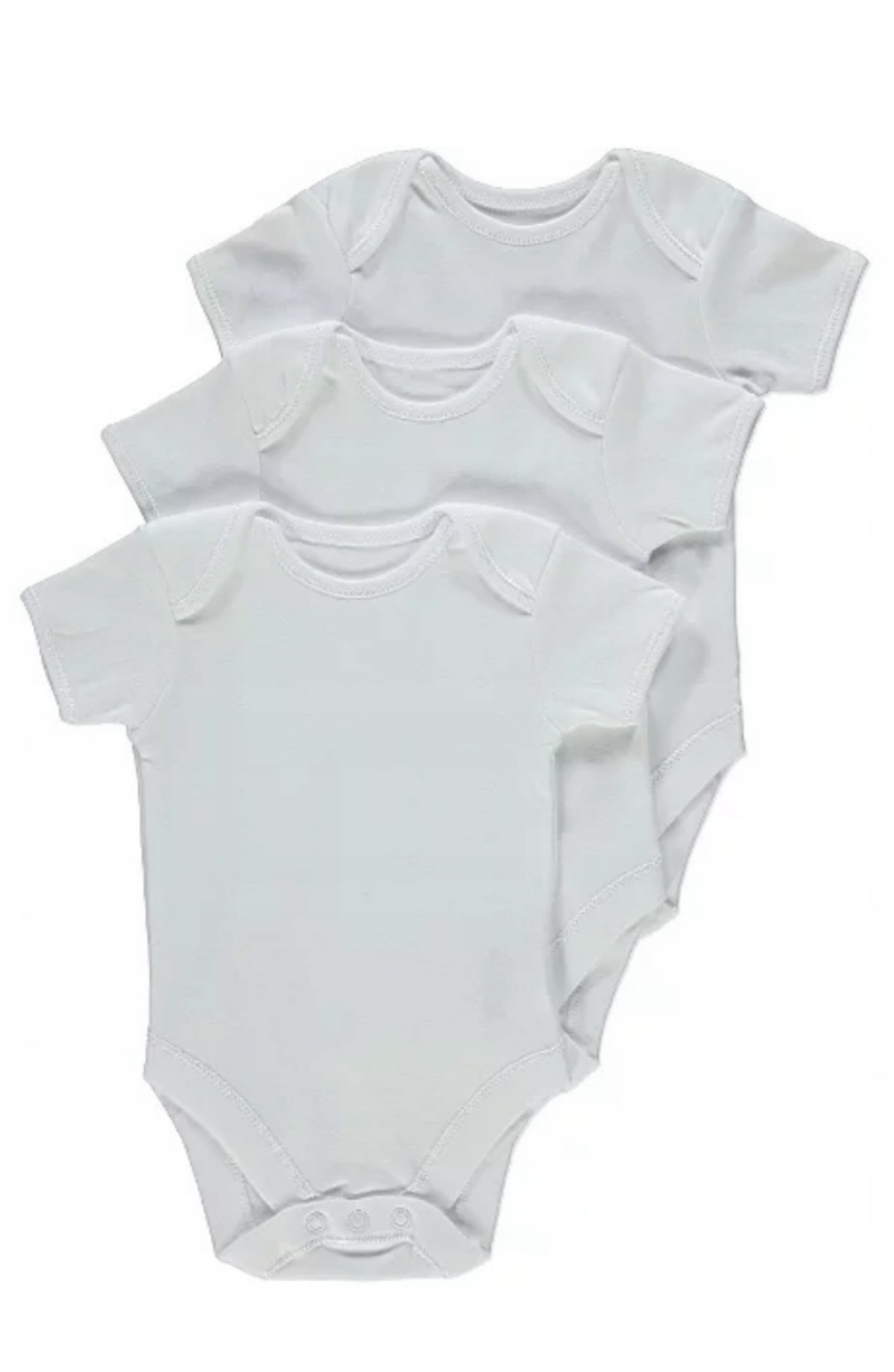

George 3pak Body nowe 68 *3-6m Bodziaki Białe 3szt
