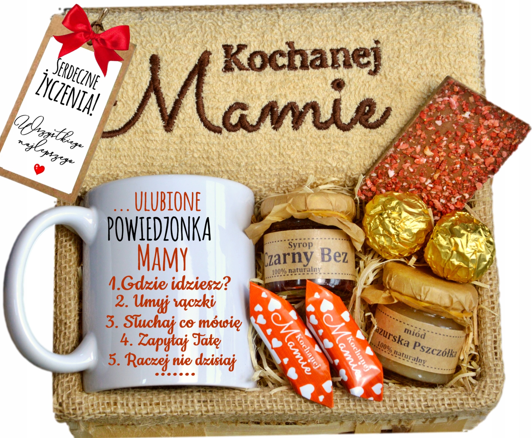 Koš Dárek Máma Táta narozeniny jmeniny Čokoláda