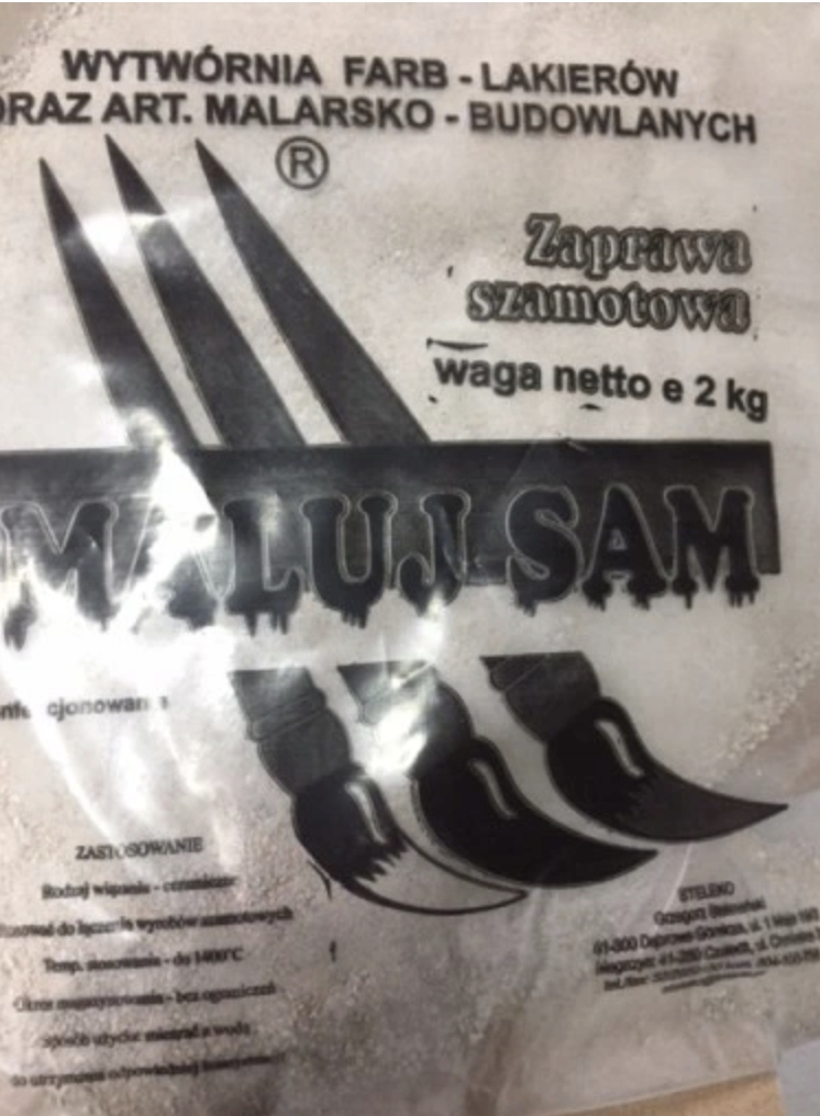 

Zaprawa szamotowa szamot zduńska 1450 C op.2 kg