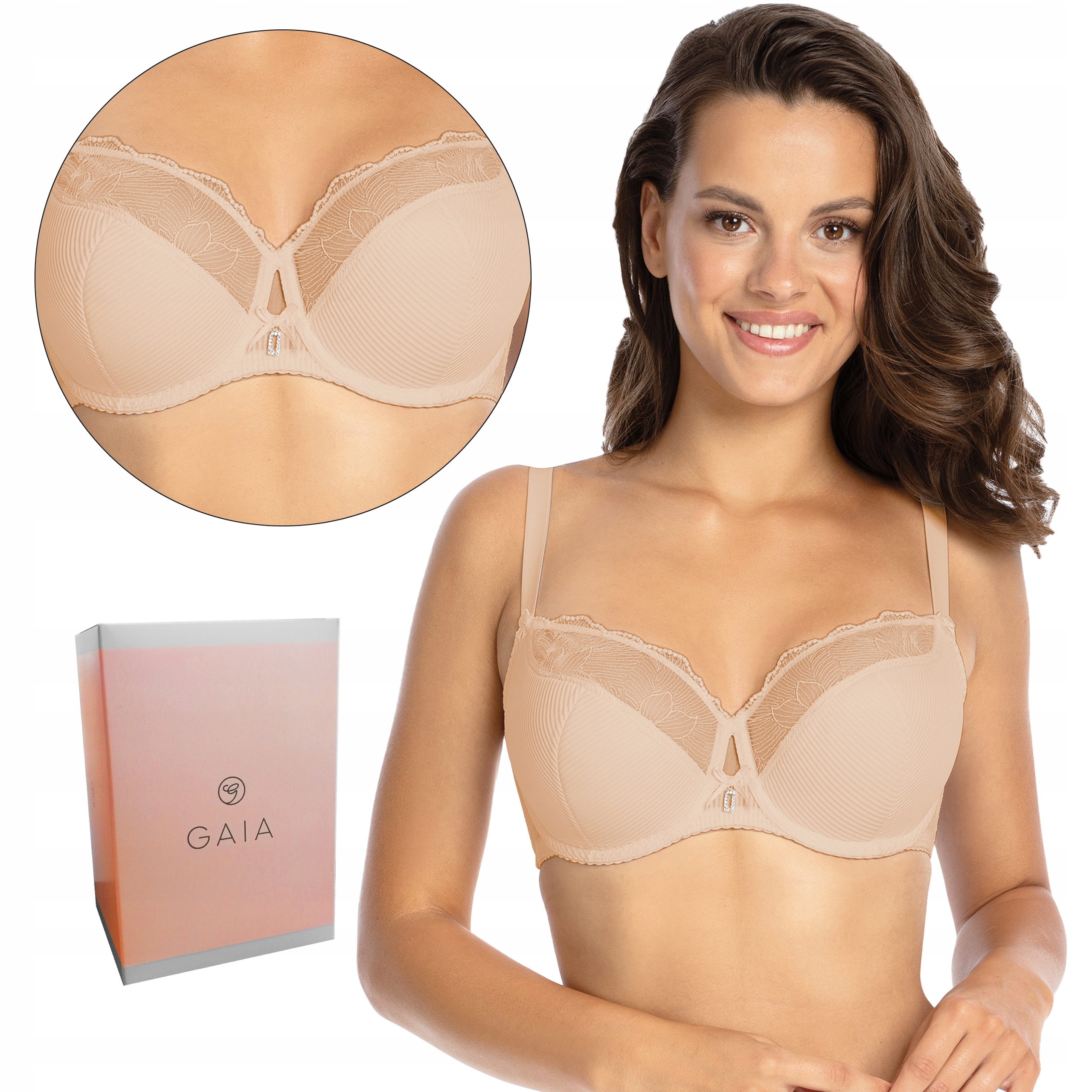 

Półusztywniany biustonosz Gaia 1059 Ursula beż 75H