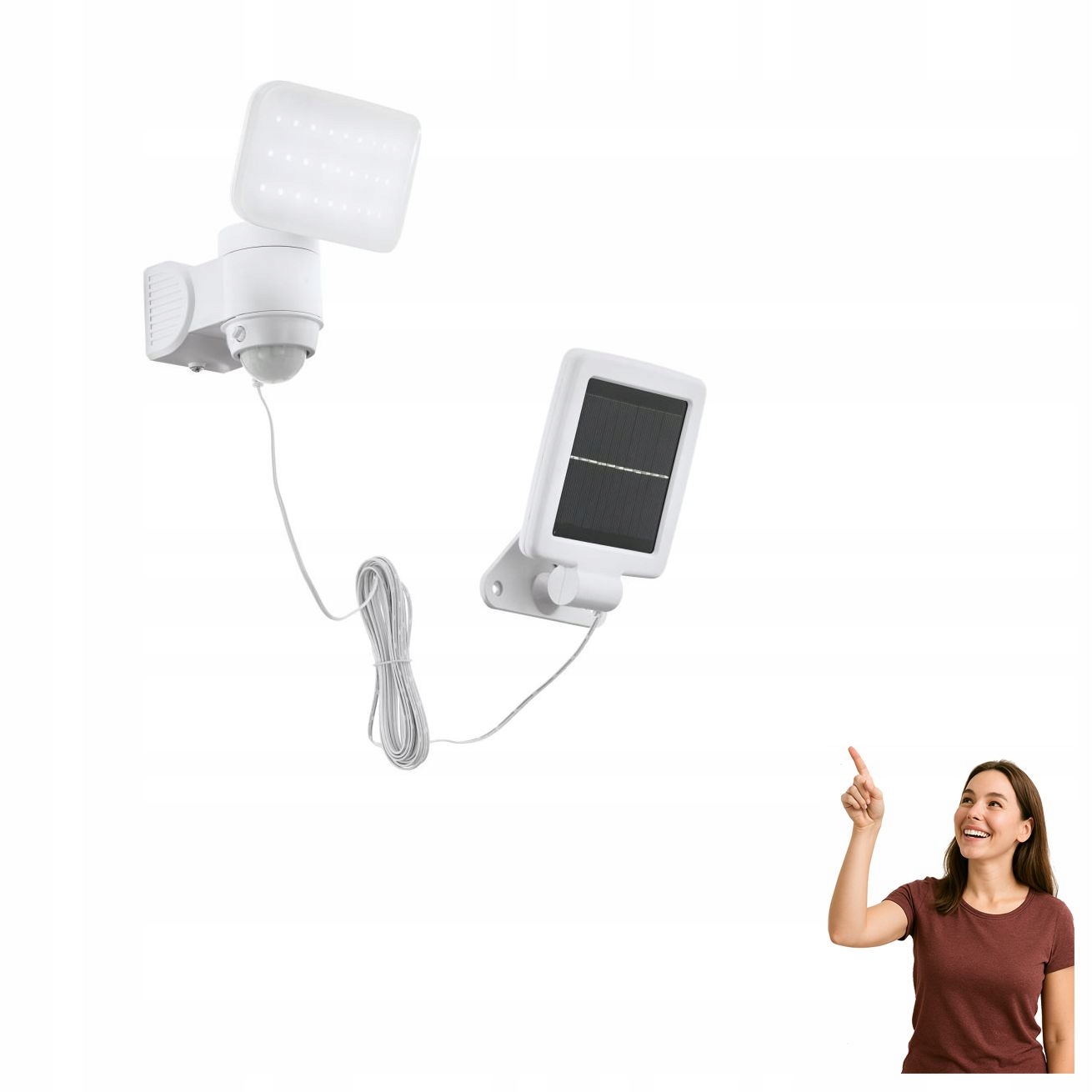 Venkovní solární Led nástěnné svítidlo 5W s čidlem Casabas 98196 Eglo