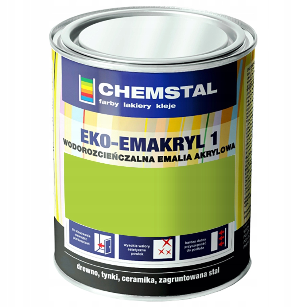 Farba akrylowa EKO-EMAKRYL CHEMSTAL Zielony Słoneczny 5L
