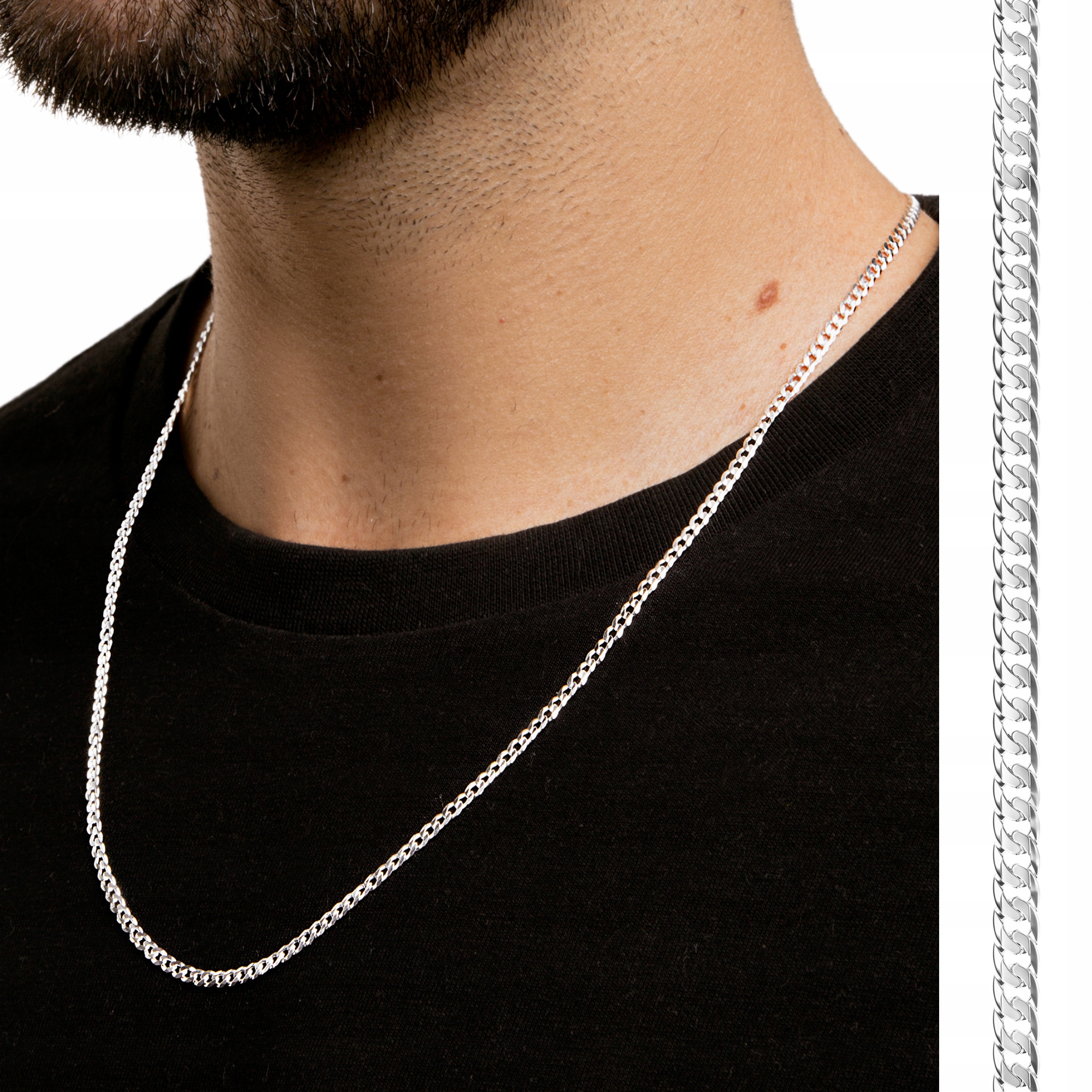 Pánský Stříbrný Řetízek Pancr Délka 55 CM, Kovaný, Stříbro 925