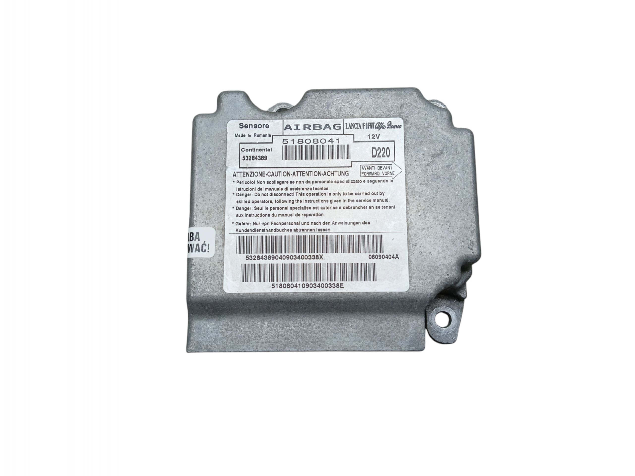 module SENSOR airbag LANCIA DELTA III (2008-2011) 51808041