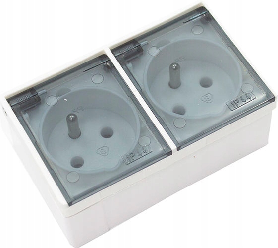 GNIAZDO PODWÓJNE NATYNKOWE KONTAKT HERMETYCZNE IP44 OSPEL POLSKIE Marka Polmark